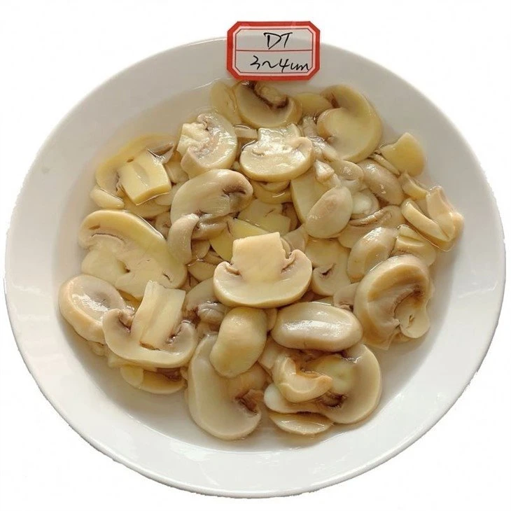 Best sliced white mushroom in brine in drums