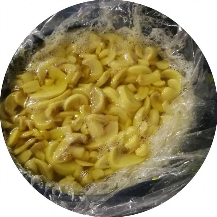 1.5-4.0cm sliced white champignon in plastic drums